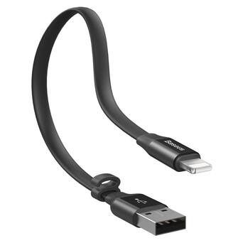 Дата кабель Baseus Nimble Portable USB to Lightning (23 см) (CALMBJ-B01) чорний фото №4