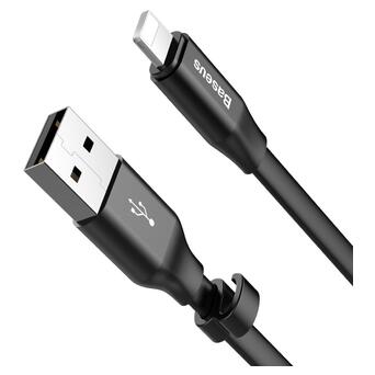 Дата кабель Baseus Nimble Portable USB to Lightning (23 см) (CALMBJ-B01) чорний фото №3