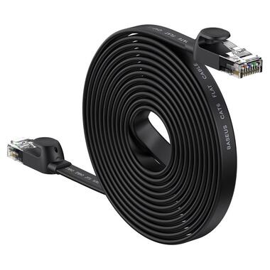 Кабель Baseus High Speed CAT6 Gigabit Ethernet Cable (Flat Cable) 30 м Cluster (B00133205111-02) Black фото №6
