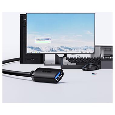 Кабель-подовжувач Baseus AirJoy Series USB3.0 Extension Cable 2 м Cluster (B00631103111-03) Black фото №7