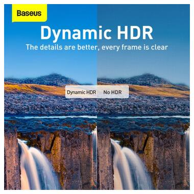 Кабель BASEUS High Definition Series HDMI 8k to HDMI 8k Adapter Cable |3m, 8K, HDMI2.1| (CAKGQ-L01) чорний фото №4
