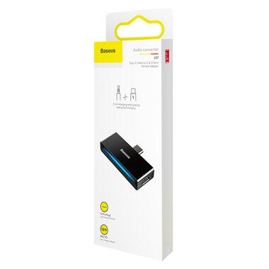 Адаптер переходник BASEUS Type-C to Type-C / 3.5 mm L57 |18W PD| черный фото №7