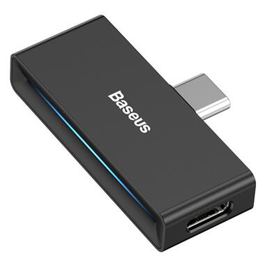 Адаптер переходник BASEUS Type-C to Type-C / 3.5 mm L57 |18W PD| черный фото №1