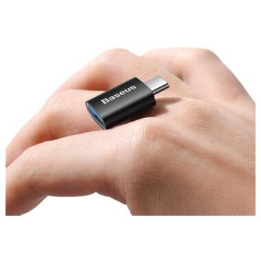 Переходник Baseus Ingenuity Series Mini OTG Adaptor USB 3.1 to Type-C черный фото №5