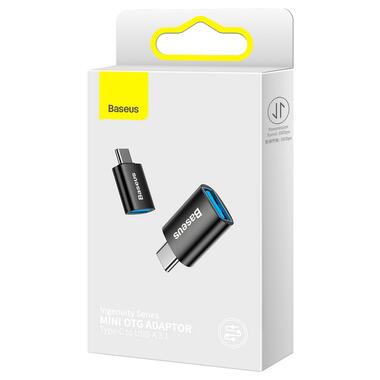 Переходник Baseus Ingenuity Series Mini OTG Adaptor USB 3.1 to Type-C черный фото №6