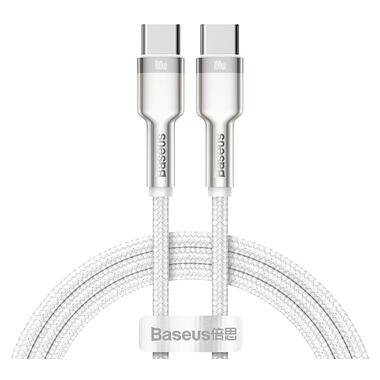 Baseus Cafule Series Metal Data Cable Type-C to Type-C 100W 1m White (CATJK-C02) фото №1