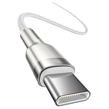 Baseus Cafule Series Metal Data Cable Type-C to Type-C 100W 1m White (CATJK-C02) фото №3