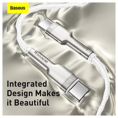 Baseus Cafule Series Metal Data Cable Type-C to Type-C 100W 1m White (CATJK-C02) фото №10