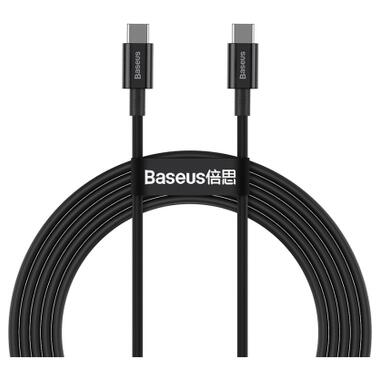 Дата кабель USB-C to USB-C 2.0m 100W black Baseus (CATYS-C01) фото №1