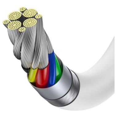 Дата кабель USB-C to USB-C 2.0m 100W white Baseus (CATYS-C02) фото №2