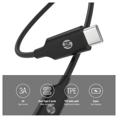 Дата кабель USB-C to USB-C 2.0m USB 3.1 PD 3A 60W HP (HP_DHC-TC107-2M) фото №4