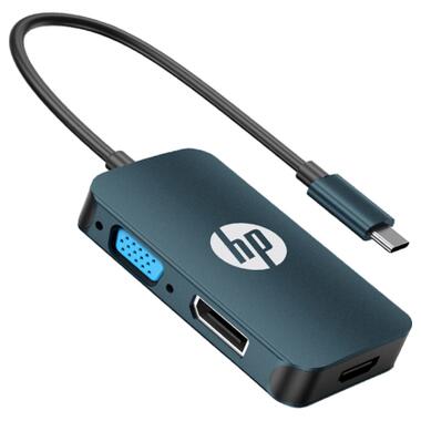 Переходник USB-C to HDMI + VGA + DP HP (HP_DHC-CT200) фото №1