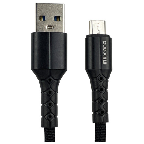 Кабель Mibrand MI-32 USB Micro 2A 0,5m Black (MIDC/3205MB) фото №1