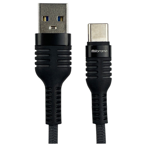 Кабель Mibrand MI-13 USB Type-C 2A 1m Black-Gray (MIDC/13TBG) фото №1