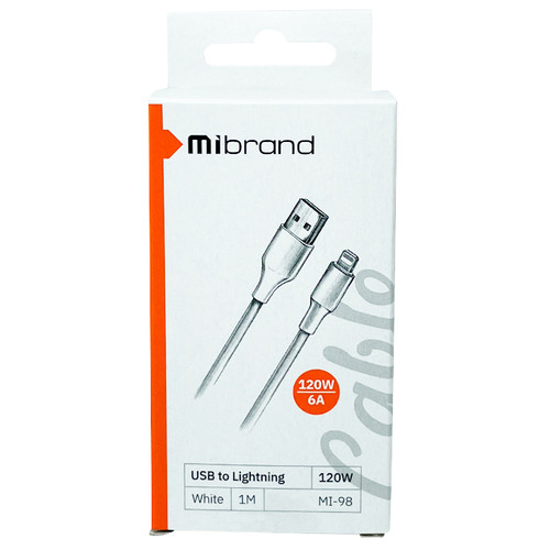 Інформація Mibrand MI-98 USB Lightning 120W 1m White (MIDC/98LW) фото №2