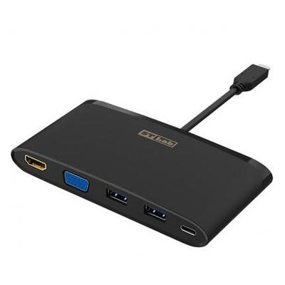 Переходник STLab USB 3.1 Type-C to HDMI 4K VGA 2хUSB3.0 Gigabit RJ45 USB (U-2140) фото №1