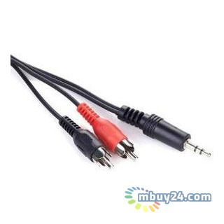 Аудіо кабель Cablexpert 3.5 мм - 2 x RCA 10 м Black (CCA-458-10M) фото №1