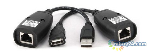 Подовжувач USB по кручений парі Gembird UAE-30M, USB 2.0, до 30 м, чорний фото №1