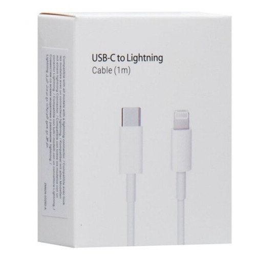Дата кабель Brand_A_Class Foxconn Apple Type-C для Lightning (AAA grade) (2m) (box, no logo) Білий фото №3