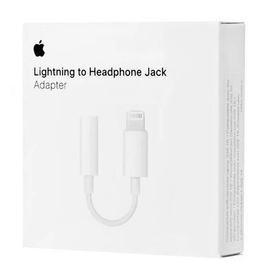 Перехідник Brand_A_Class Lightning to 3.5 mm Jack Audio Adapter for Apple (AAA) (box) White фото №3