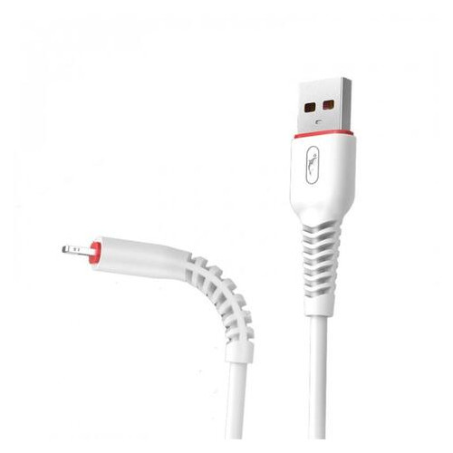 Кабель SkyDolphin S54L Soft USB - Lightning 1м White (USB-000429) фото №1