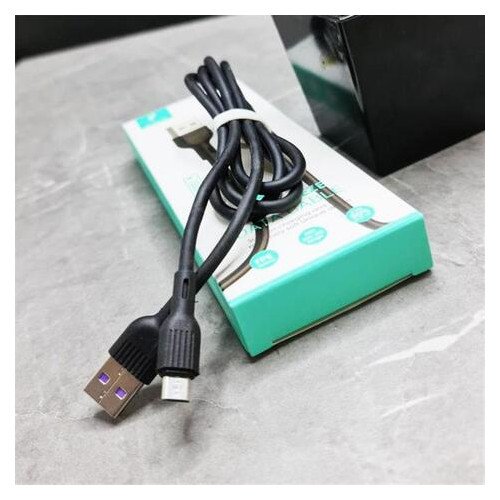 Кабель SkyDolphin S03V USB - microUSB 1м Black (USB-000421) фото №2