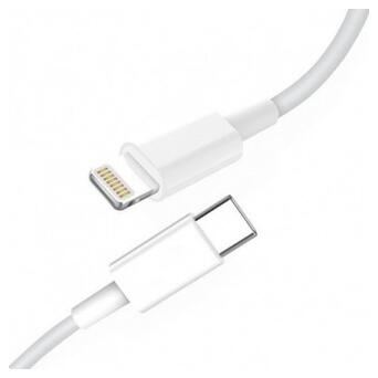 Кабель SkyDolphin S12L Frost Line Lightning - USB-C 1м, білий (USB-000576) фото №1