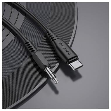 Кабель Borofone BL8 Type-C to AUX digital audio conversion cable Black (16803) фото №5