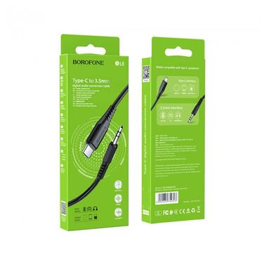 Кабель Borofone BL8 Type-C to AUX digital audio conversion cable Black (16803) фото №8