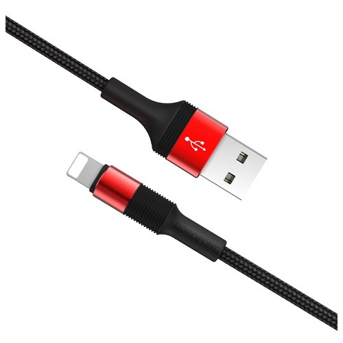 Кабель Borofone BX21 Outstanding Lightning - USB 2.4 A 1 м Red (BX21LR) фото №1