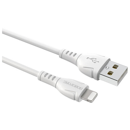 Дата кабель Borofone BX51 Triumph USB to Lightning 1 м білий фото №2