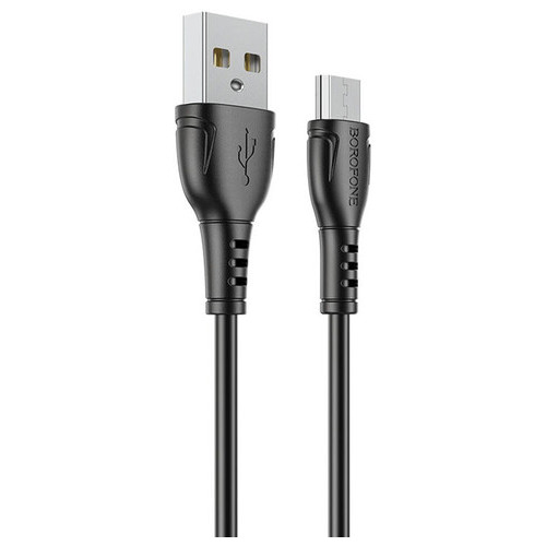 Дата кабель Borofone BX51 Triumph USB - Micro USB 1м чорний фото №1