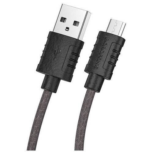 Дата кабель Borofone BX52 Airy USB to Micro USB 1 м чорний фото №3