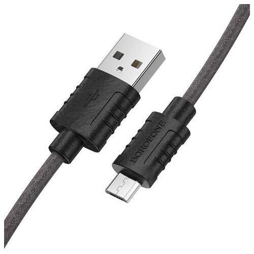 Дата кабель Borofone BX52 Airy USB to Micro USB 1 м чорний фото №2