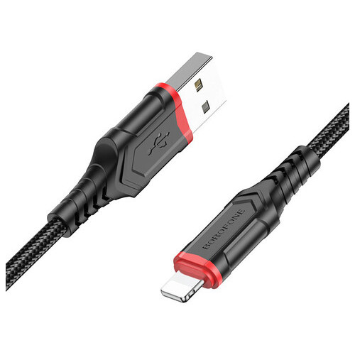 Дата кабель Borofone BX67 USB to Lightning 1 м чорний фото №2