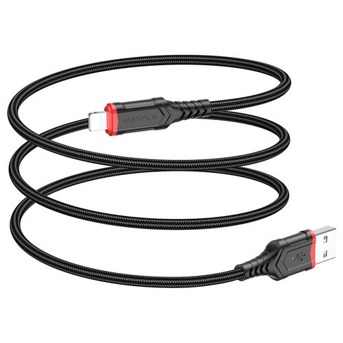 Дата кабель Borofone BX67 USB to Lightning 1 м чорний фото №3