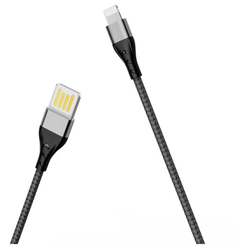 Дата кабель Borofone BU11 Tasteful USB to Lightning 1.2 м чорний фото №4