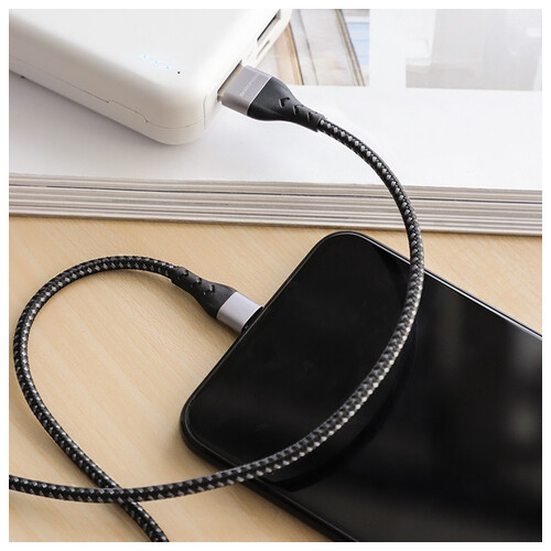 Дата кабель Borofone BU11 Tasteful USB to Lightning 1.2 м чорний фото №7