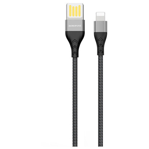 Дата кабель Borofone BU11 Tasteful USB to Lightning 1.2 м чорний фото №1
