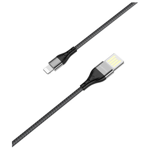Дата кабель Borofone BU11 Tasteful USB to Lightning 1.2 м чорний фото №3