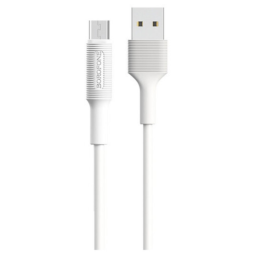 Дата кабель Borofone BX1 EzSync USB to Micro USB 1 м білий фото №1