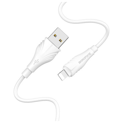Дата кабель Borofone BX18 Optimal USB to Lightning (3m) Білий фото №2