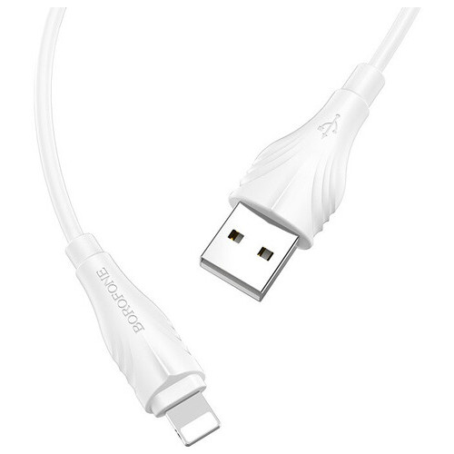 Дата кабель Borofone BX18 Optimal USB to Lightning (3m) Білий фото №5