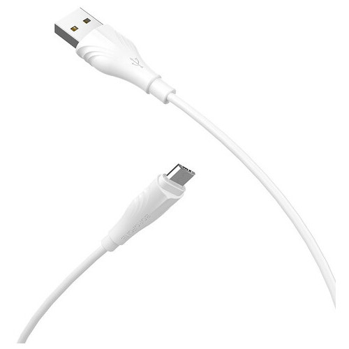 Дата кабель Borofone BX18 Optimal USB - Micro USB 2 м білий фото №2