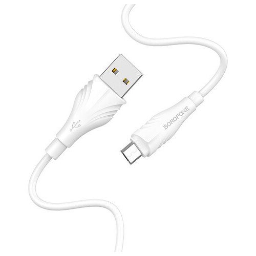 Дата кабель Borofone BX18 Optimal USB - Micro USB 2 м білий фото №4