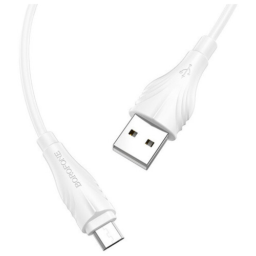 Дата кабель Borofone BX18 Optimal USB - Micro USB 2 м білий фото №5