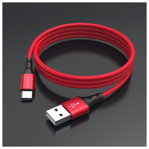 Дата кабель Borofone BX20 Enjoy USB to Type-C 1 м червоний фото №3