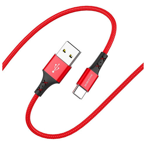 Дата кабель Borofone BX20 Enjoy USB to Type-C 1 м червоний фото №2