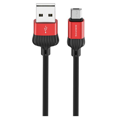Дата кабель Borofone BX28 Dignity USB to Micro USB 1 м червоний фото №1