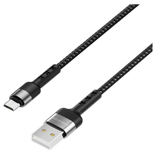 Дата кабель Borofone BX34 Advantage USB to Micro USB 1 м чорний фото №3